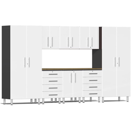 White Modular 9 Piece Kit with Worktop
