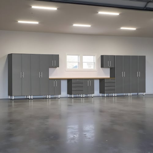 Grey Modular Dual Workbench 12 Piece Set