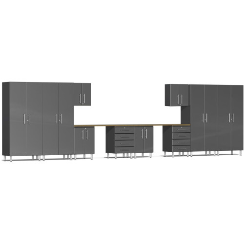 Grey Modular Dual Workbench 12 Piece Set