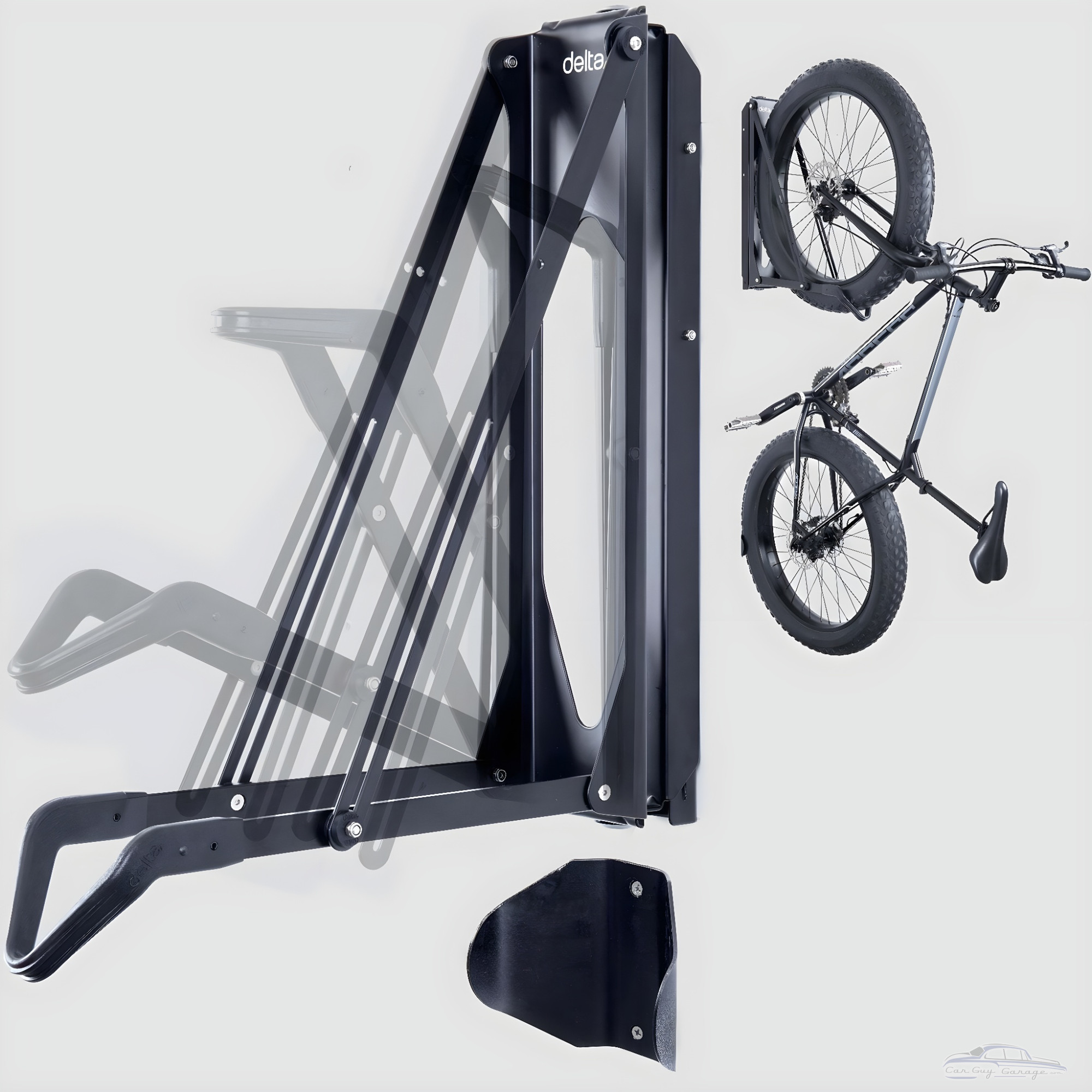 Pivoting Swivel Vertical Bike Wall Mount Rack, Heavy Duty - Black