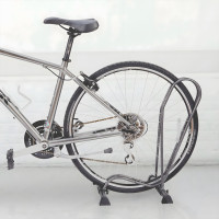 No-Lift Floor Bike Stand - Heavy-Duty Single-Bike Wheel Holder