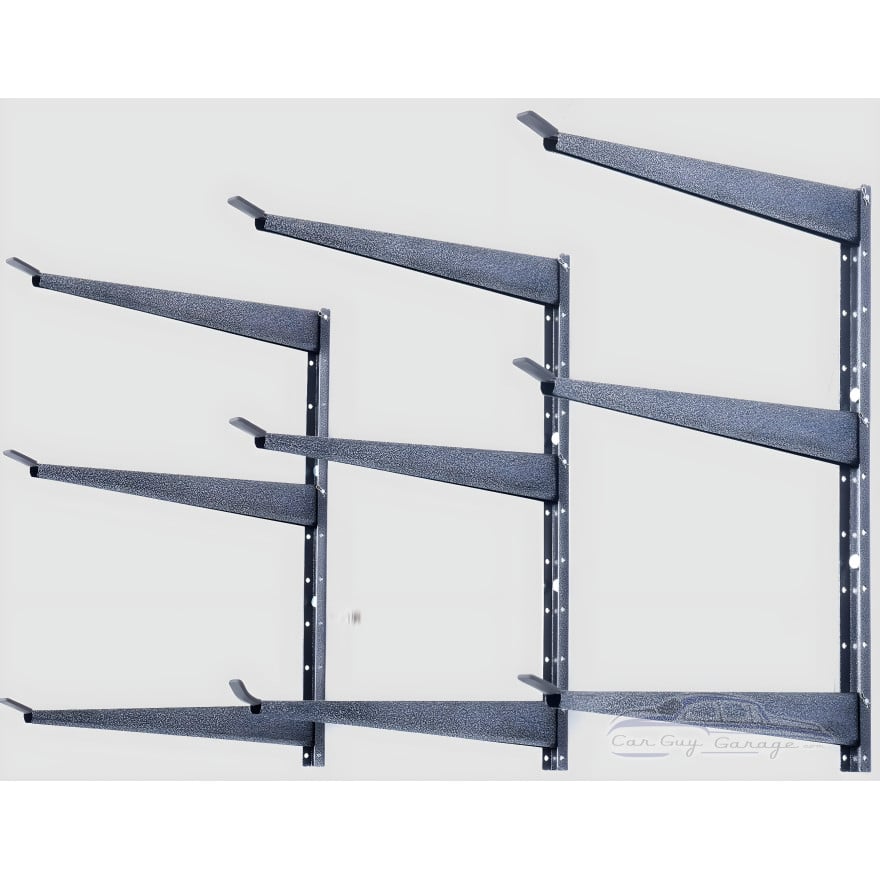 Wide 3-Tier Garage Wall-Mount Cantilever Rack, Heavy-Duty Steel