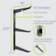 Wide 3-Tier Garage Wall-Mount Cantilever Rack, Heavy-Duty Steel