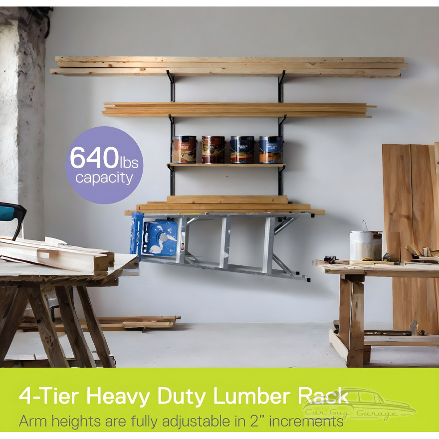 4-Tier Heavy Duty Wall Storage Rack 4-Tier Heavy Duty Wall Storage Rack