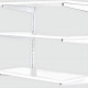 White 3-Tier Adjustable Wall Shelf Bracket System, Heavy-Duty Steel