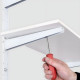 White 3-Tier Adjustable Wall Shelf Bracket System, Heavy-Duty Steel