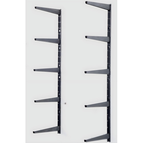 Black 5 Tier Shelving Brackets 