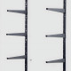Heavy-Duty Black 5-Tier Adjustable Wall-Mount Shelving Brackets
