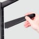 Heavy-Duty Black 5-Tier Adjustable Wall-Mount Shelving Brackets