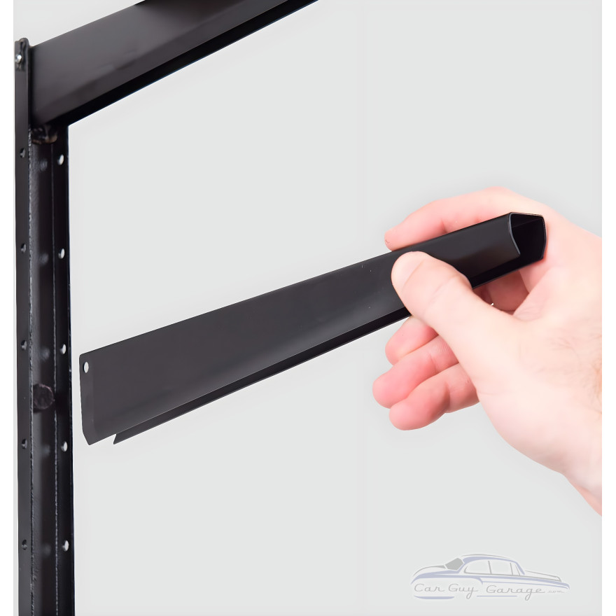 Heavy-Duty Black 5-Tier Adjustable Wall-Mount Shelving Brackets