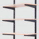 Heavy-Duty Black 5-Tier Adjustable Wall-Mount Shelving Brackets