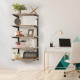 Heavy-Duty Black 5-Tier Adjustable Wall-Mount Shelving Brackets