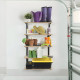 Heavy-Duty Black 5-Tier Adjustable Wall-Mount Shelving Brackets