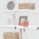 White 5-Tier Adjustable Wall Track Garage Shelf Brackets