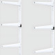 White 5-Tier Adjustable Wall Track Garage Shelf Brackets