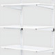 White 5-Tier Adjustable Wall Track Garage Shelf Brackets