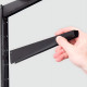 Black Adjustable 3-Tier Heavy-Duty Steel Wall Shelf Bracket System