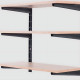 Black Adjustable 3-Tier Heavy-Duty Steel Wall Shelf Bracket System
