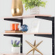 Black Adjustable 3-Tier Heavy-Duty Steel Wall Shelf Bracket System