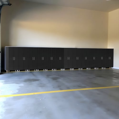Black Modular 12 Piece Garage Storage Closets