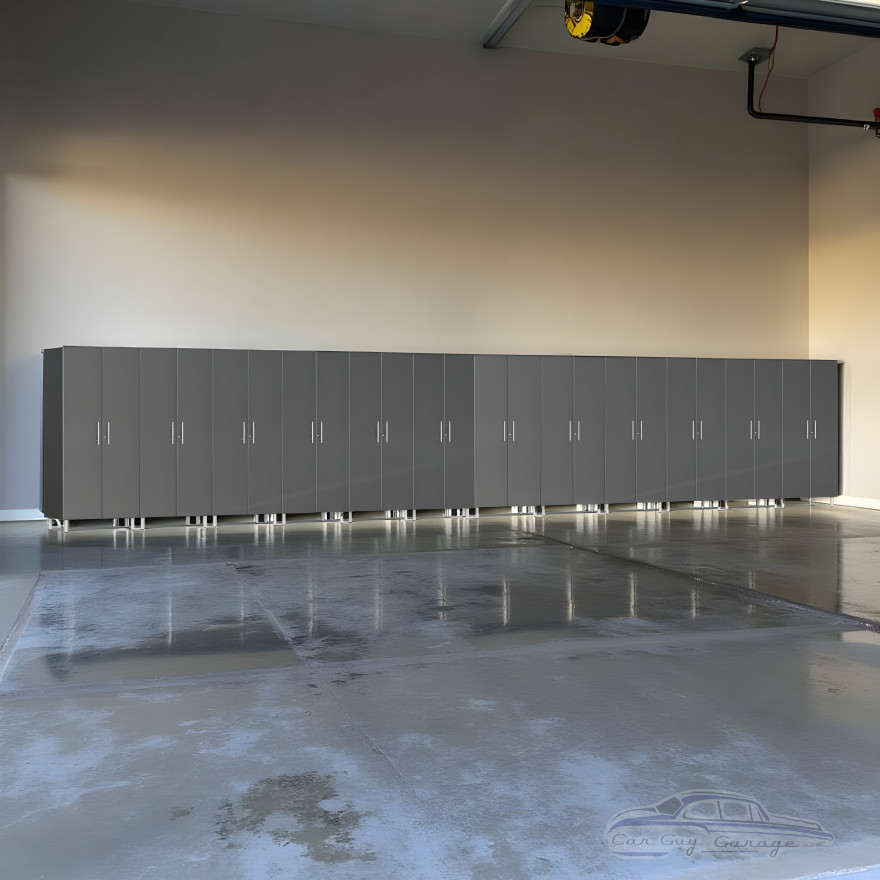 Grey Modular 12-Piece Tall Locking Garage Cabinet Set