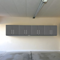 Grey Modular Ulti-Mate 4-Pc Oversized Locking Garage Wall Cabinets