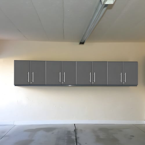 Grey Modular Set of 4 Oversized Garage Wall Cabinets