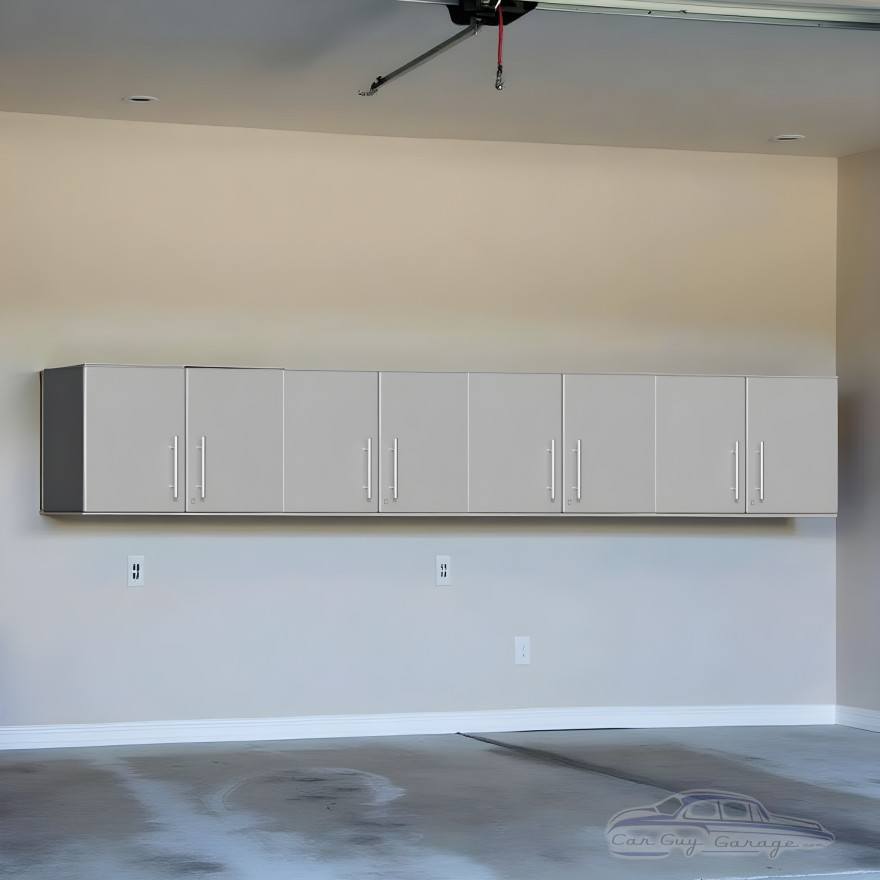 Silver Modular Set of 4 Oversized Garage Wall Cabinets Silver Modular Set of 4 Oversized Garage Wall Cabinets
