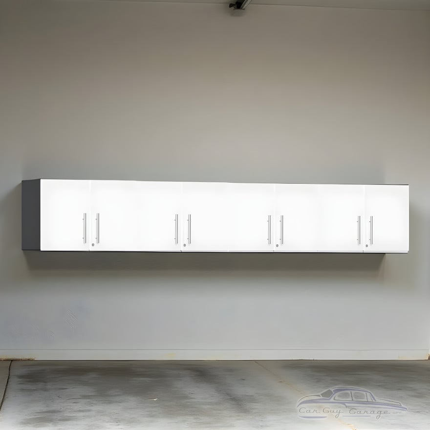 White Modular 4-Piece Oversized Locking Wall Cabinets, 36x24x14 in