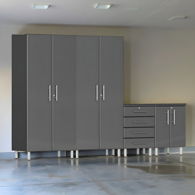 Grey Modular Ulti-Mate 4-Piece Garage Cabinet Set