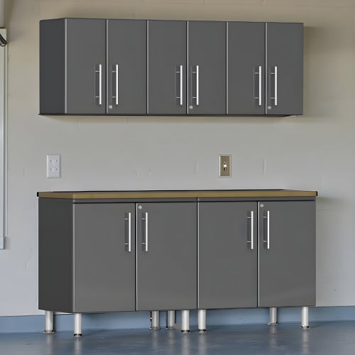Grey Modular 6 Piece Garage Workstation