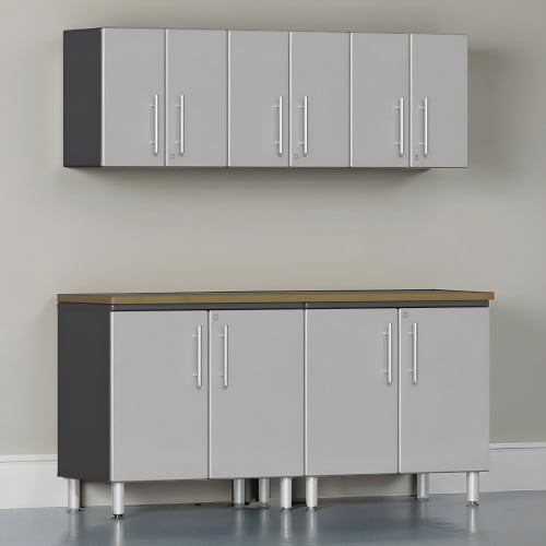 Silver Modular 6 Piece Garage Workstation