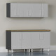 Silver Modular Ulti-Mate 6-Piece Garage Workstation with Bamboo Top