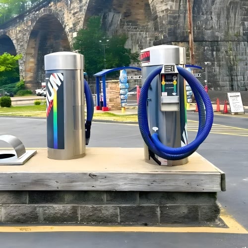 Coin-Op Car Vacuum with Small Stainless Dome - 120V 20A 2 Motor Single Hose