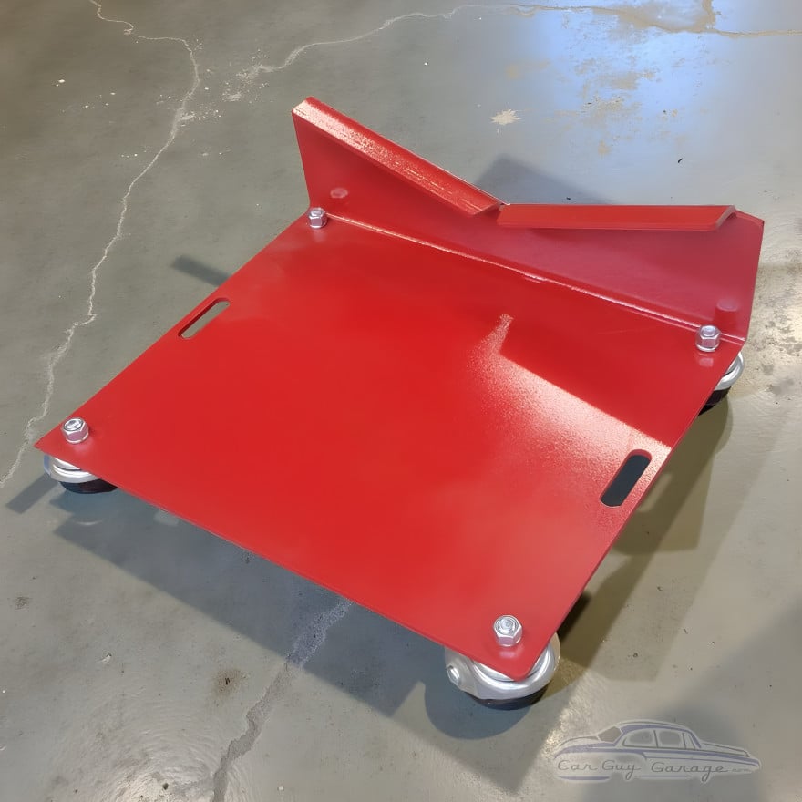 Engine and Transmission Dolly with Gentle-V Self-Centering Cradle