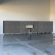 Grey Modular 14-Piece Jumbo Garage Cabinet Set w/ Tall Closets & Bench