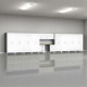 White Modular 14-Piece Jumbo Garage Cabinet Set with Workbench