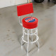 Zephyr 30" Swivel Bar Stool with Backrest - Chrome Double Ring