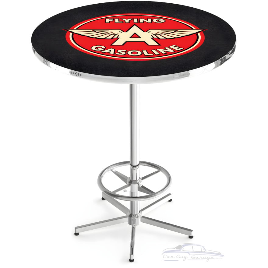 Flying A 3-Piece Pub Set, 42 in Table and 2 Swivel Stools with Backs