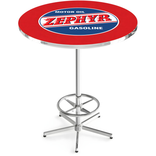 Zephyr 3-Piece Pub Set, 42 in Table and 2 Swivel Stools with Backs
