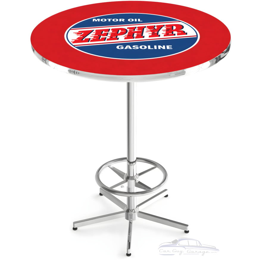 Zephyr 3-Piece Pub Set, 42 in Table and 2 Swivel Stools with Backs