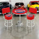 Zephyr 3-Piece Pub Set, 42 in Table and 2 Swivel Stools with Backs