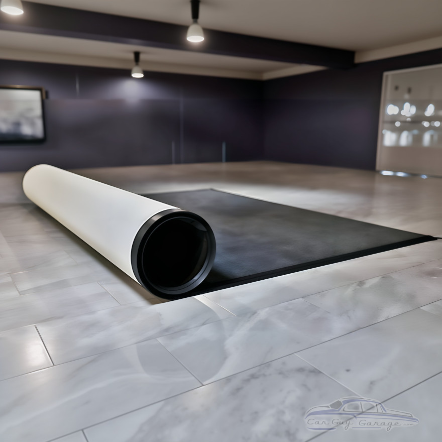 LED Edge-Lit Showroom Car Display Mat &ndash; 8'5" x 16'5" &ndash; Black Carpet