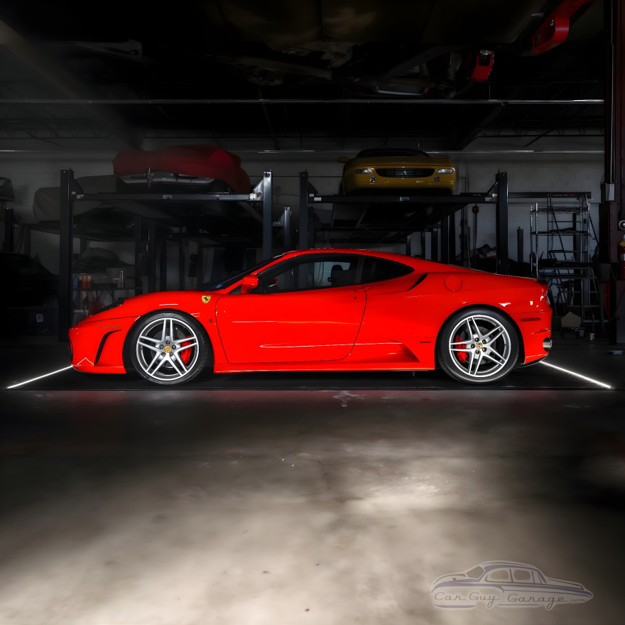 LED Edge-Lit Showroom Car Display Mat &ndash; 8'5" x 16'5" &ndash; Black Carpet