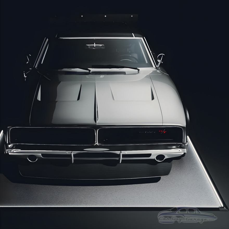 LED Edge-Lit Showroom Car Display Mat &ndash; 7'5" x 16'5" &ndash; Gray Vinyl