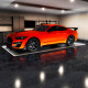 LED Edge-Lit Showroom Car Display Mat &ndash; 7'5" x 16'5" &ndash; Gray Vinyl