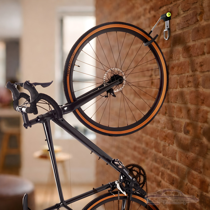 Vertical Bike Wall Mount, Lock Ring, 100 lb, 4.5 in