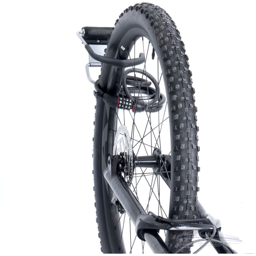 Vertical Bike Wall Mount, Lock Ring, 100 lb, 4.5 in