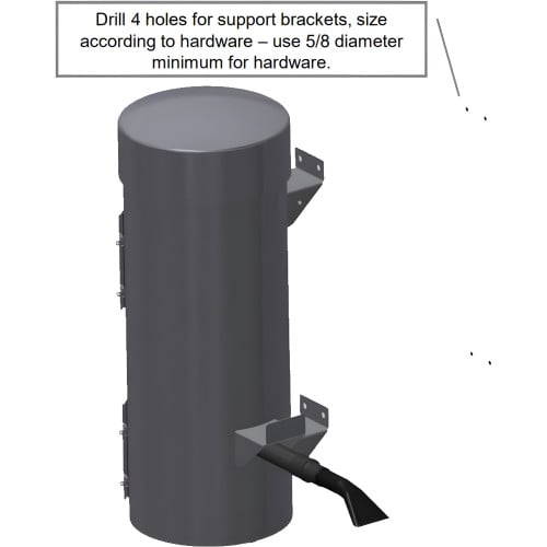 Wall Mounted 2 Motor 120V Commercial Vacuum