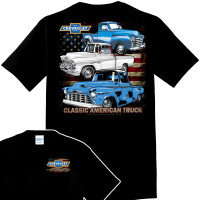 Chevrolet Classic American Truck Men's T-Shirt - Vintage Flag